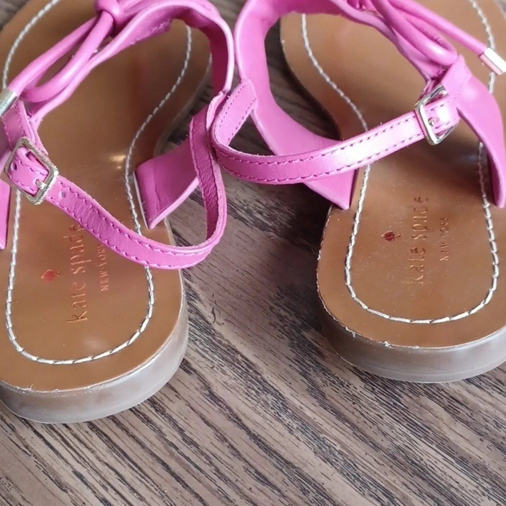 Kate Spade New York Leather Thong Sandals In Carolina Pink Size 6 1/2, NWOT